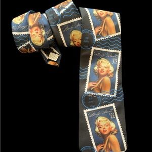 Vintage Marilyn Monroe Stamp Print Tie- Ralph Marlin